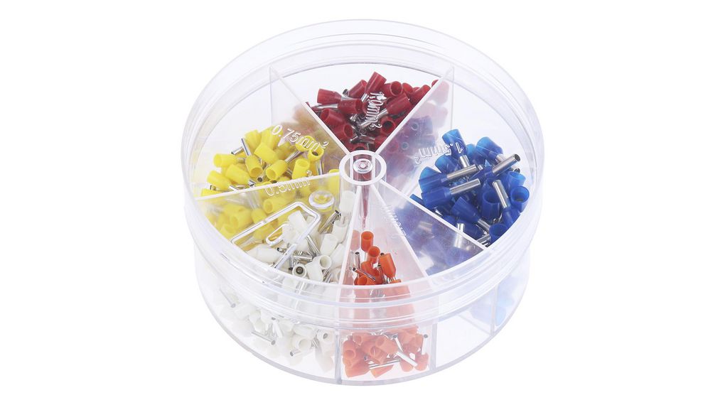 Bootlace Ferrule Assortment, Copper, 0.5 ... 2.5mm², 400pcs